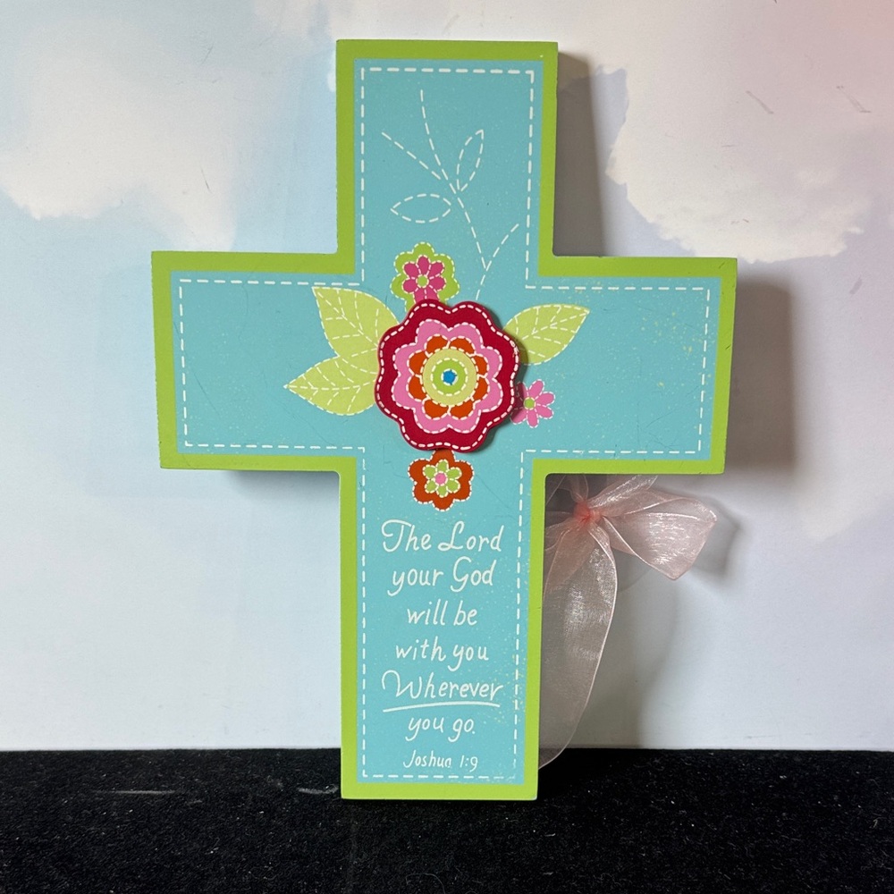Hobby Lobby Blue and Green Cross Wall Decor - Picture 3 of 7